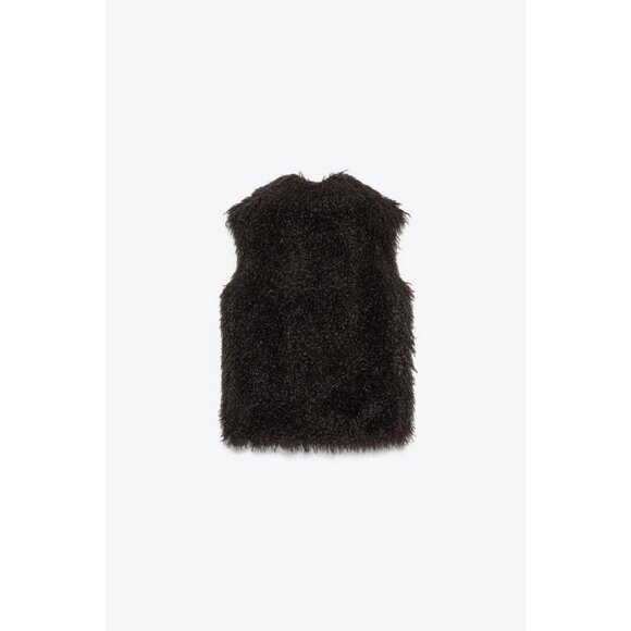 ZARA FAUX FUR GILET - Picture 3 of 4